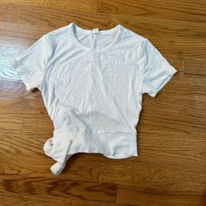 Cute garage fitted top with tie back detail